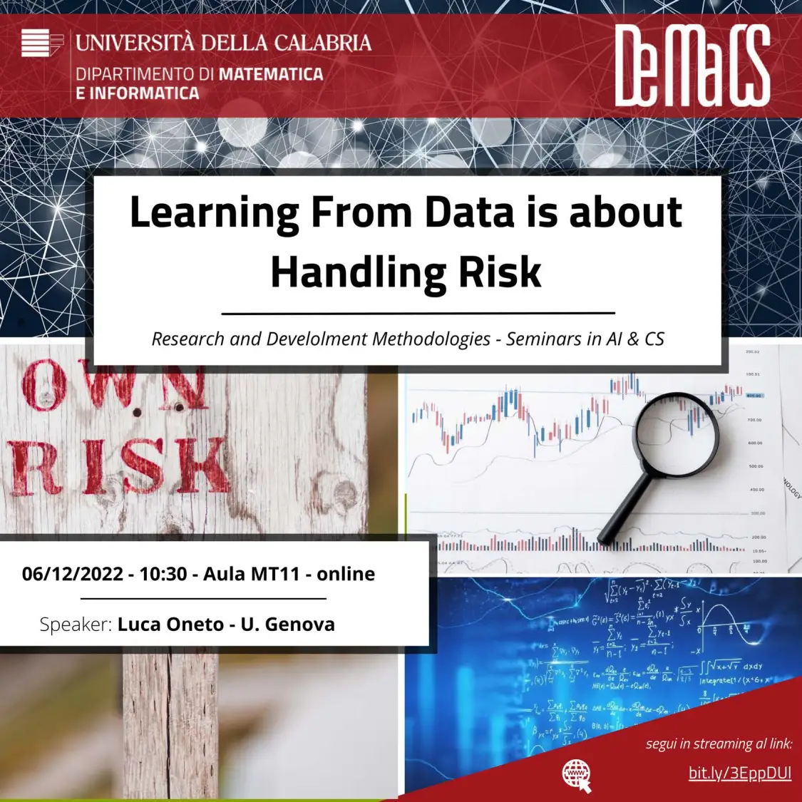 Learning From Data is about Handling Risk, Luca Oneto, 06/12/2022