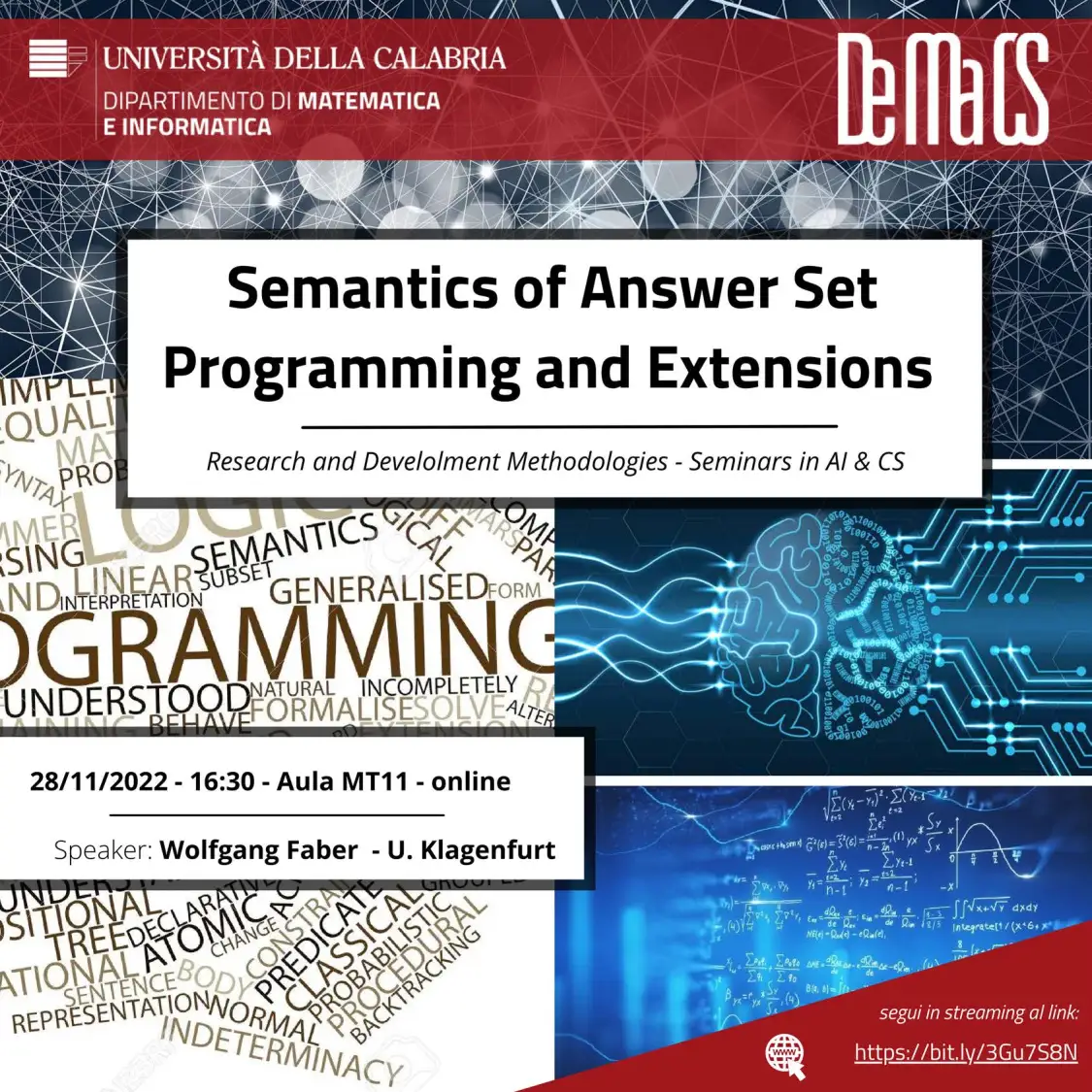 Semantics of Answer Set Programming and Extensions, Wolfgang Faber, 28/11/2022