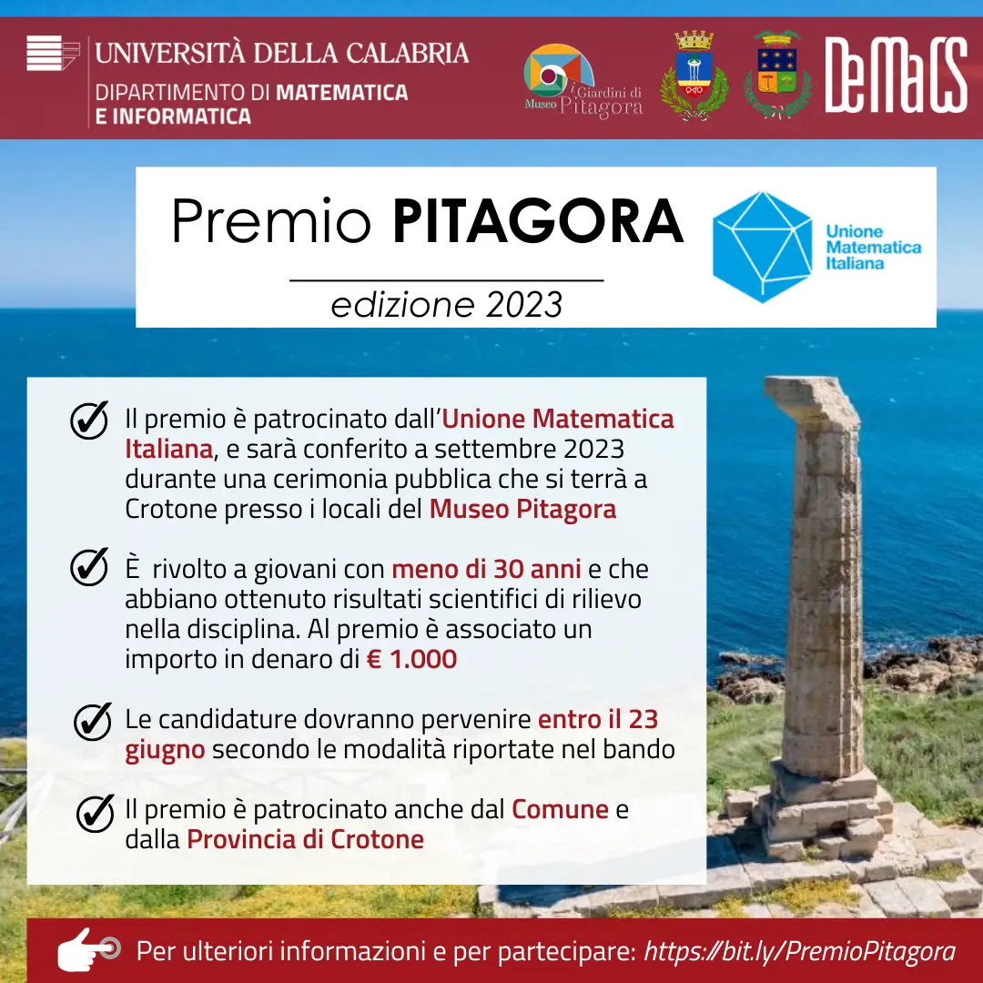 Premio PITAGORA - 2023 - DeMaCS