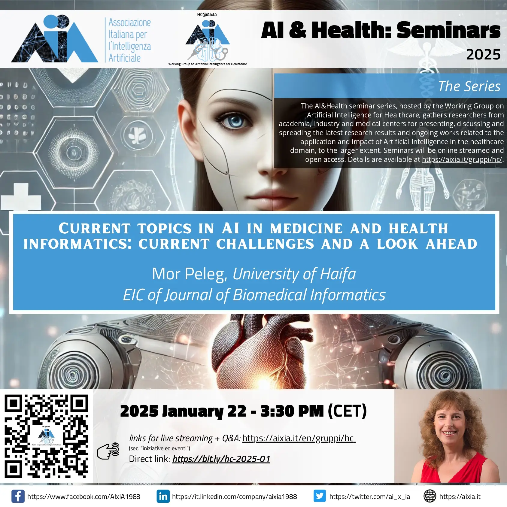 DeMaCS - Seminario  online "AI & Health: Seminars 2025". 22/01/2025 ore 15:30